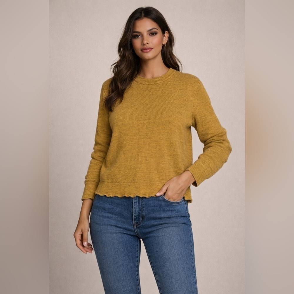 Women’s STENSTROMS 100% wool Textured ribbed knit Crew Neck Sweater SIZE large